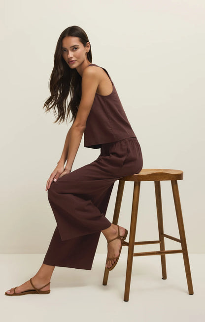 Scout Linen Pant (Chocolate)