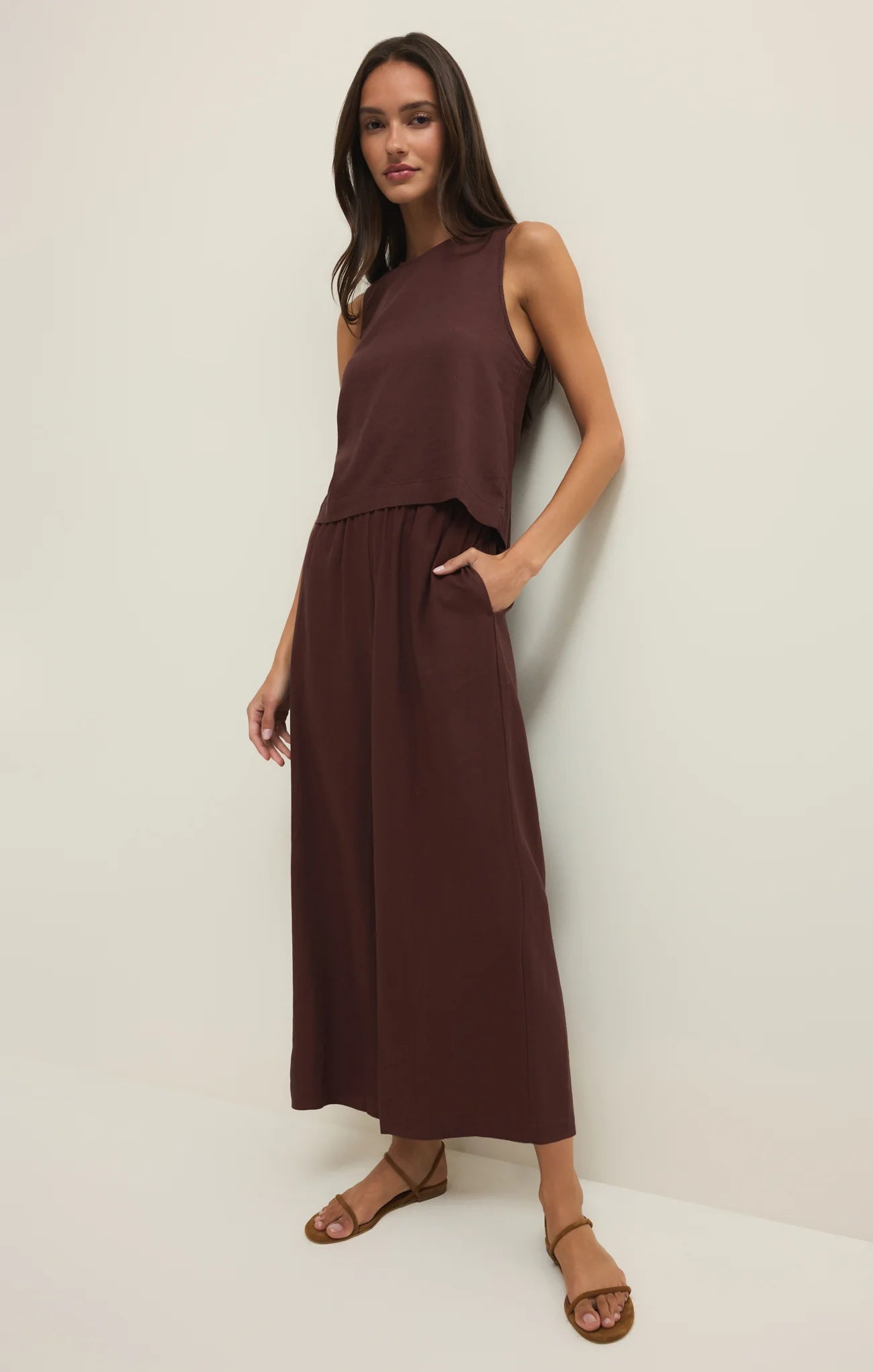 Scout Linen Pant (Chocolate)