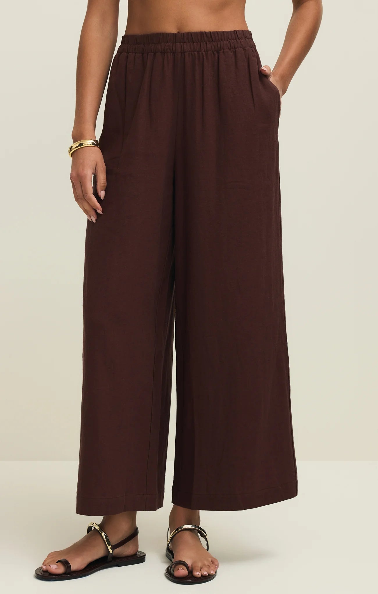 Scout Linen Pant (Chocolate)