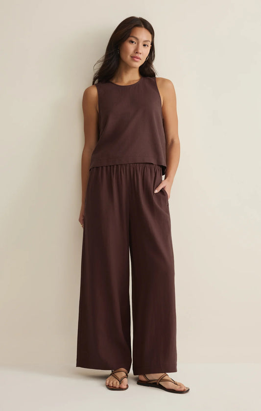 Scout Linen Pant (Chocolate)
