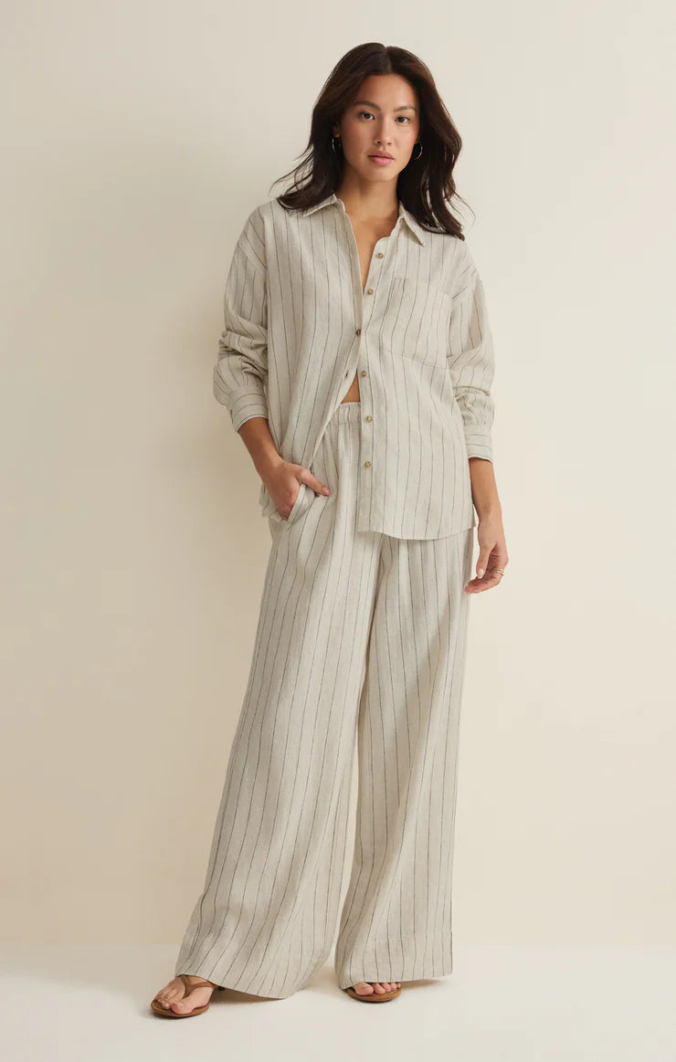 Henri Wide Leg Striped Pant