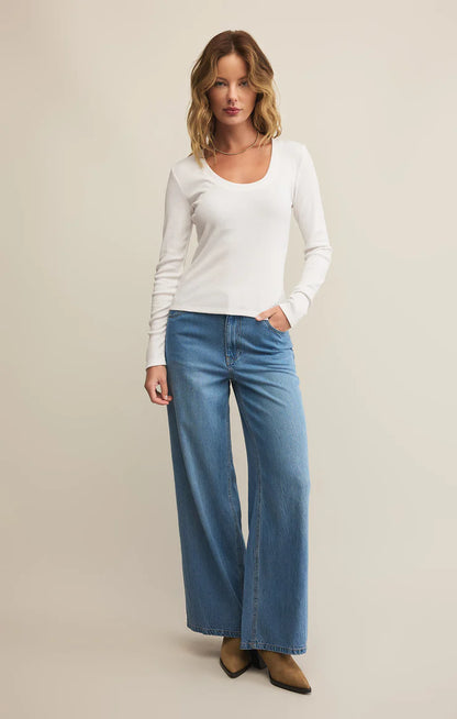 Sirena Long Sleeve Tee (White)