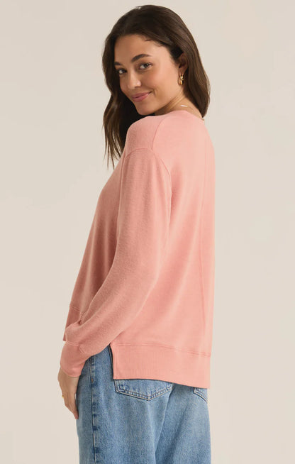 Wilder V-Neck Long Sleeve (Rose)