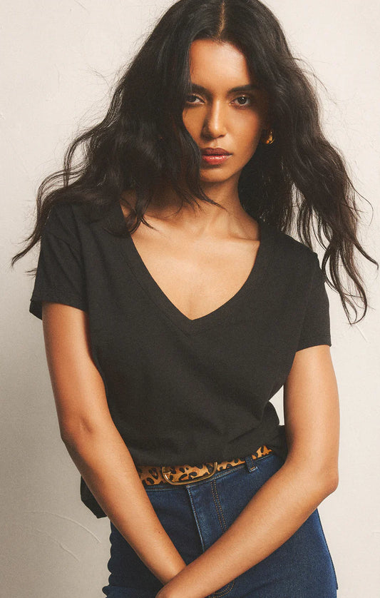 Modern V-Neck Tee (Black)