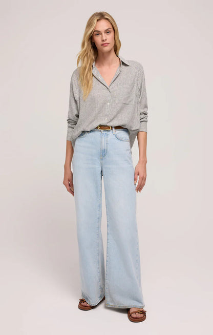 The Perfect Linen Stripe Top (Sea Salt)