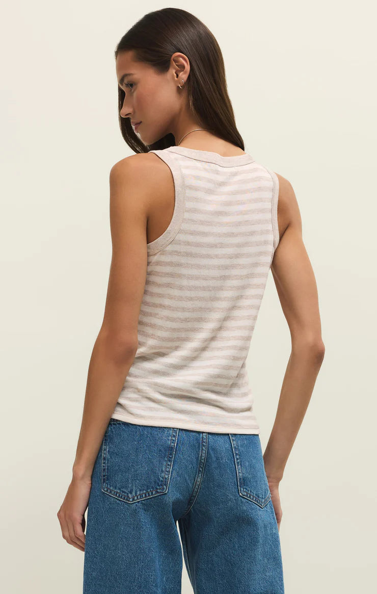 Select Striped Tank (Natural Heather)