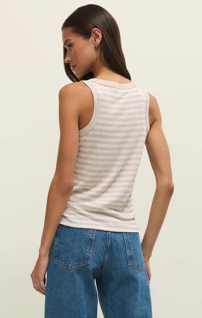 Select Striped Tank (Natural Heather)
