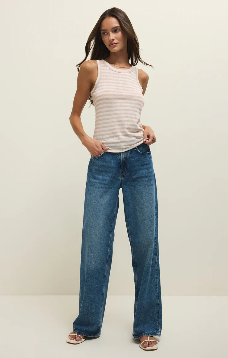 Select Striped Tank (Natural Heather)