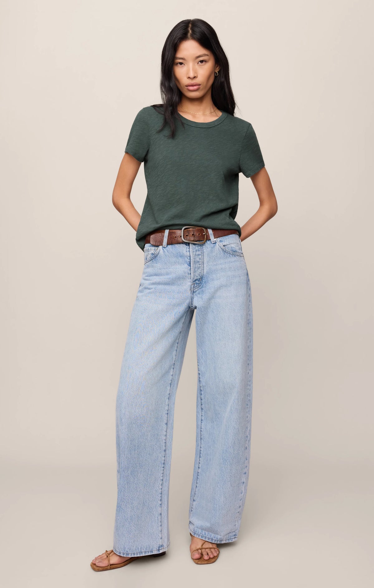 Junie Slub Tee (Emerald Cove)
