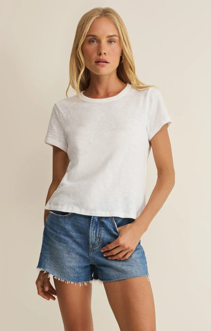 Junie Slub Tee (White)