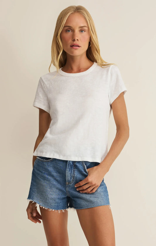 Junie Slub Tee (White)