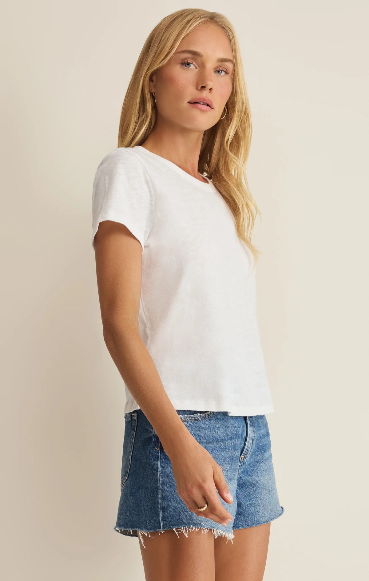Junie Slub Tee (White)