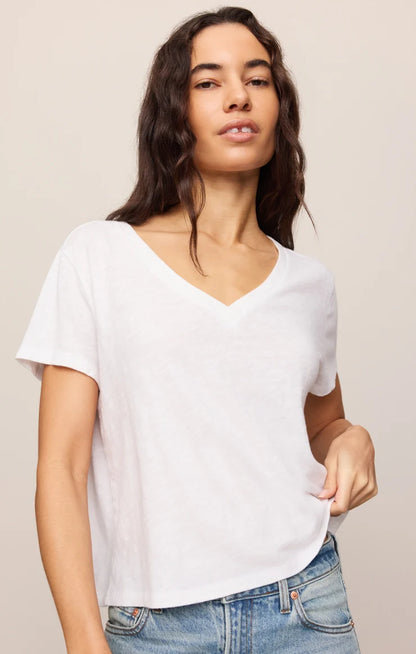 Nomad V-Neck Tee (White)