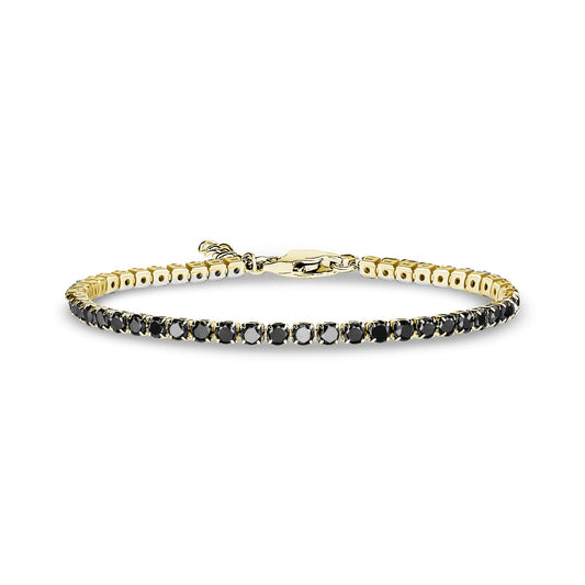 Stackable Spark Tennis Bracelet (Gold / Black)