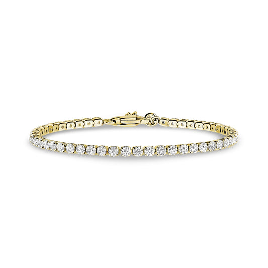 Stackable Spark Tennis Bracelet (Gold / White)