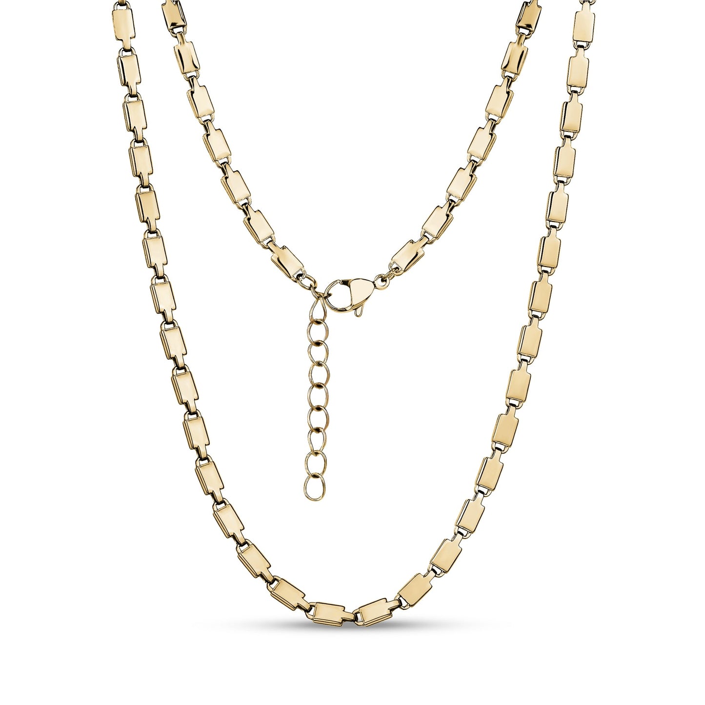Polished Tile Link Necklace