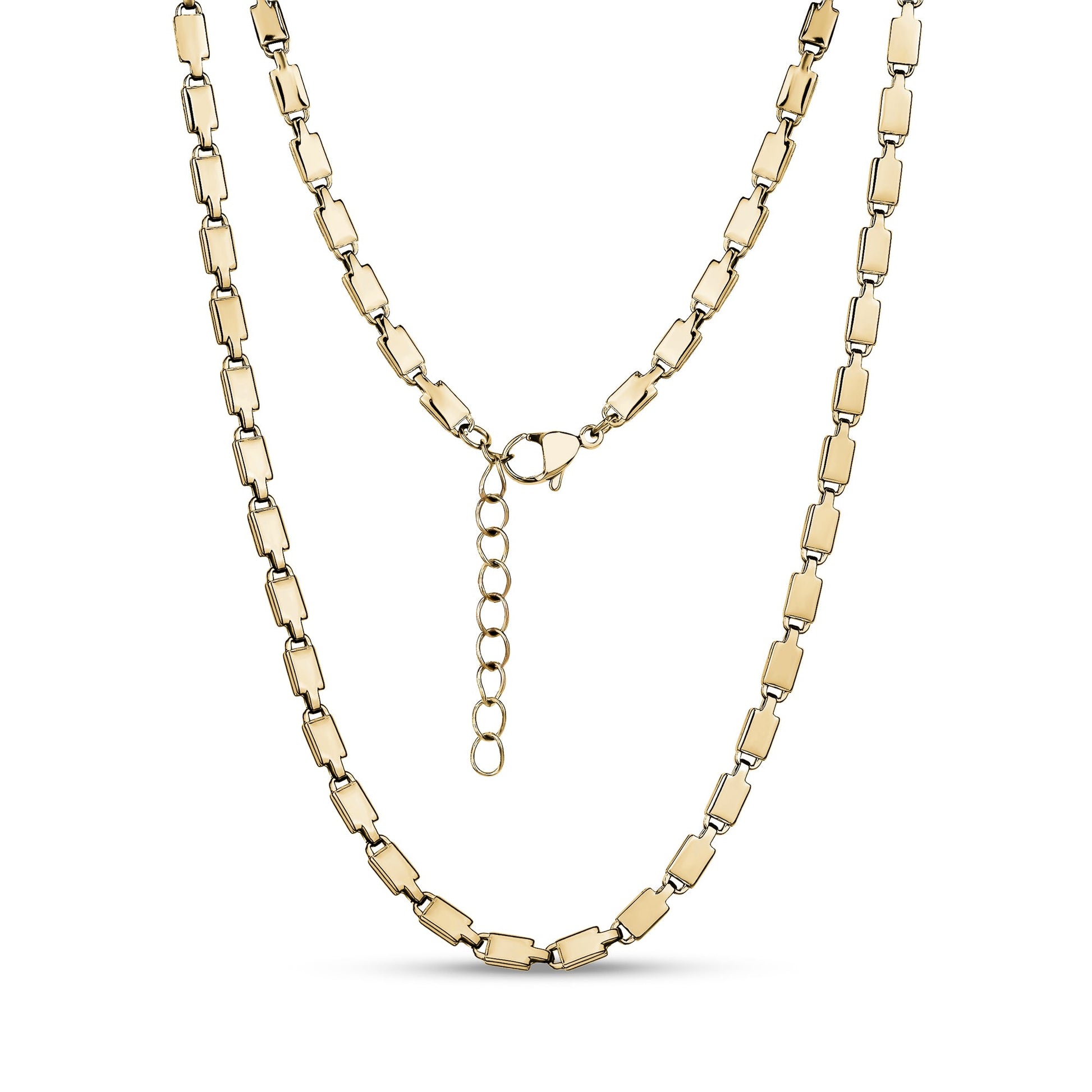 Polished Tile Link Necklace