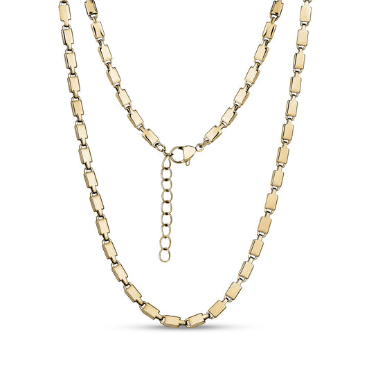 Polished Tile Link Necklace
