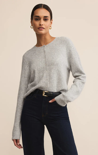 Medina Cardigan (Light Heather Grey)