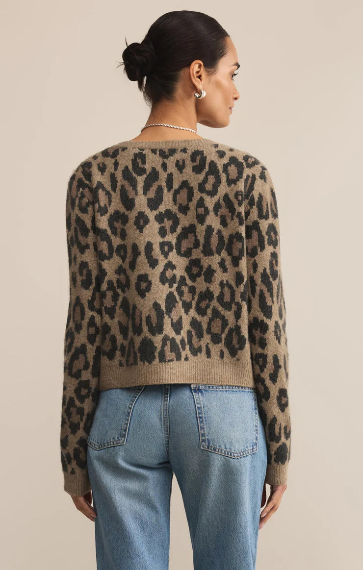 Outlook Leopard Cardigan (Desert Tan)