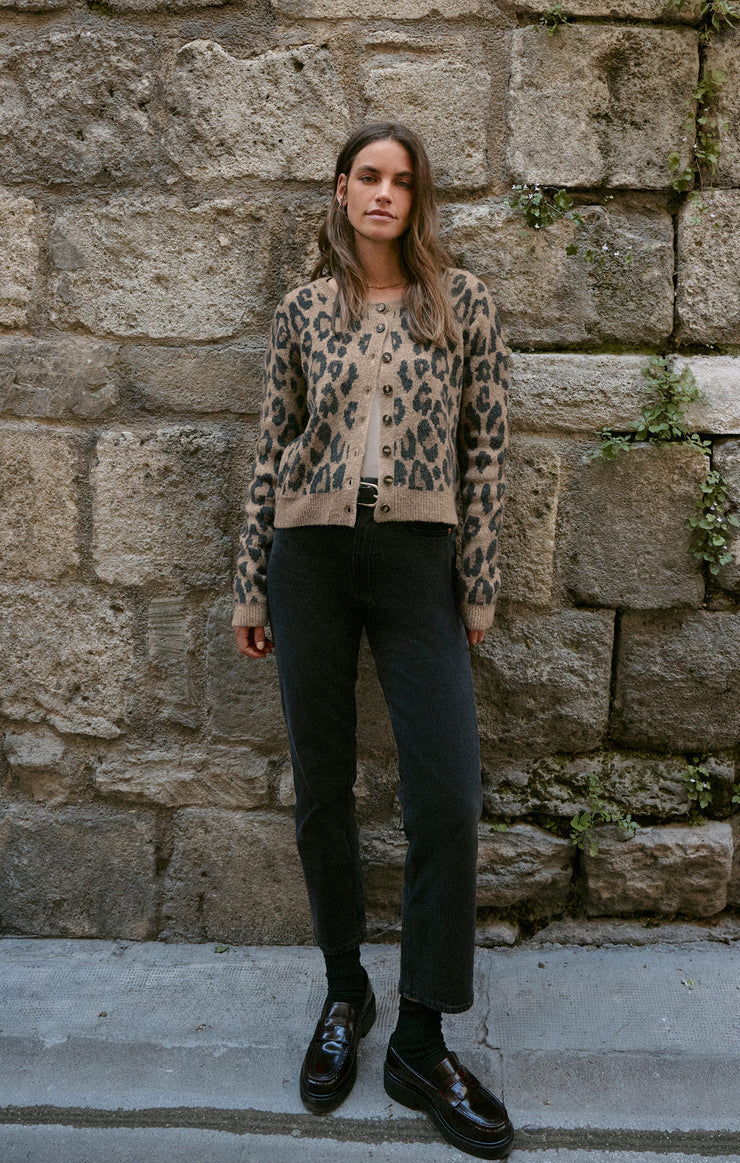 Outlook Leopard Cardigan (Desert Tan)