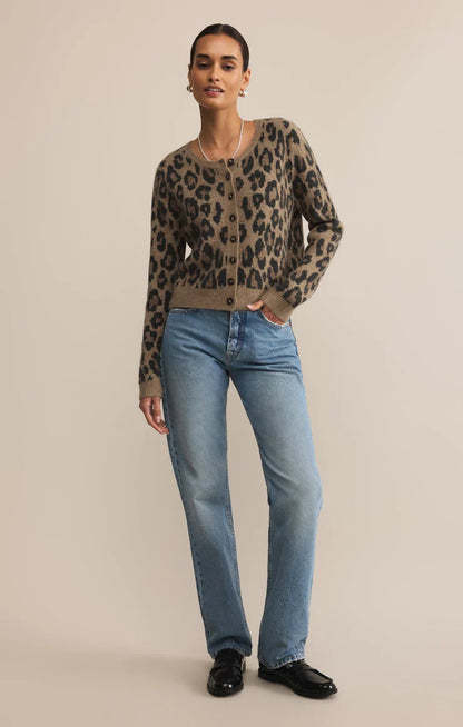 Outlook Leopard Cardigan (Desert Tan)