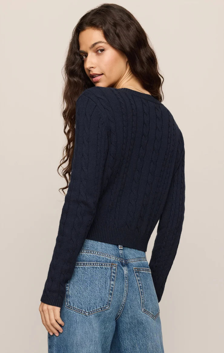 Cera Long Sleeve Cardigan (Eclipse)