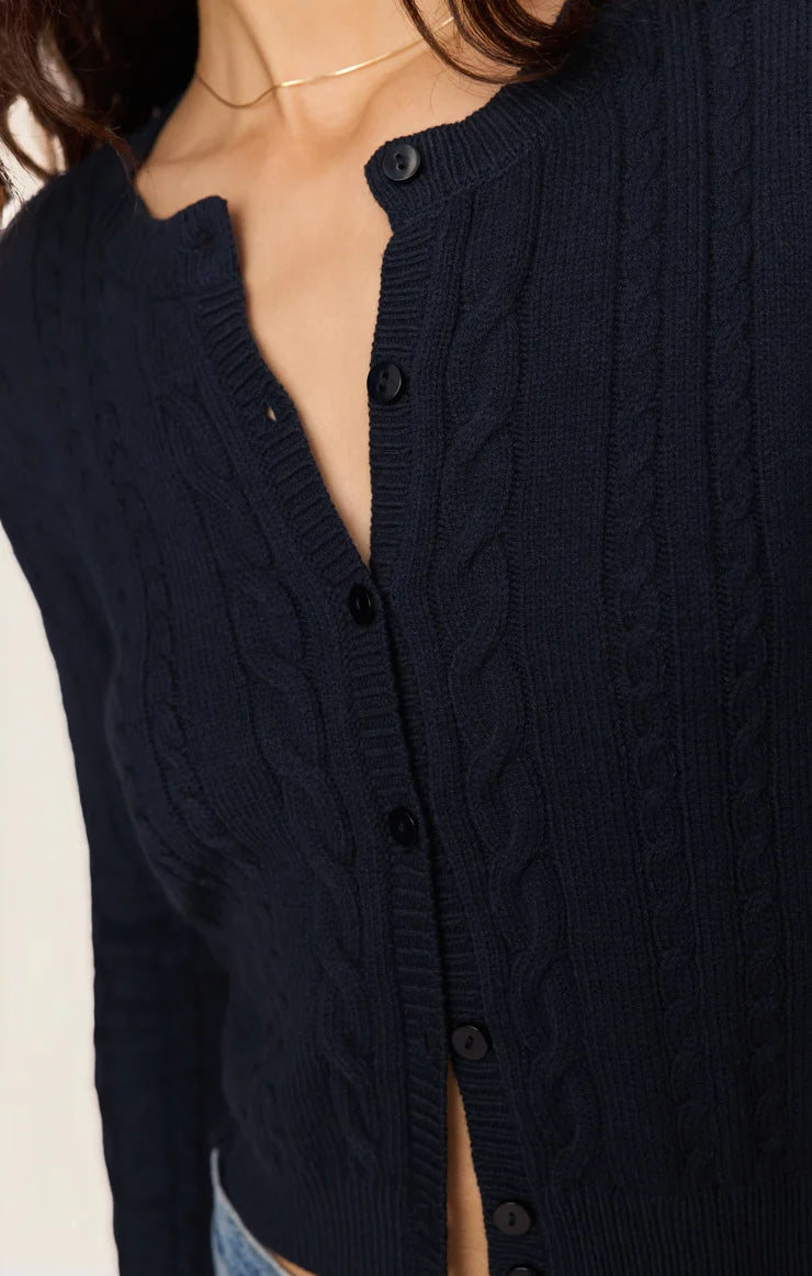 Cera Long Sleeve Cardigan (Eclipse)