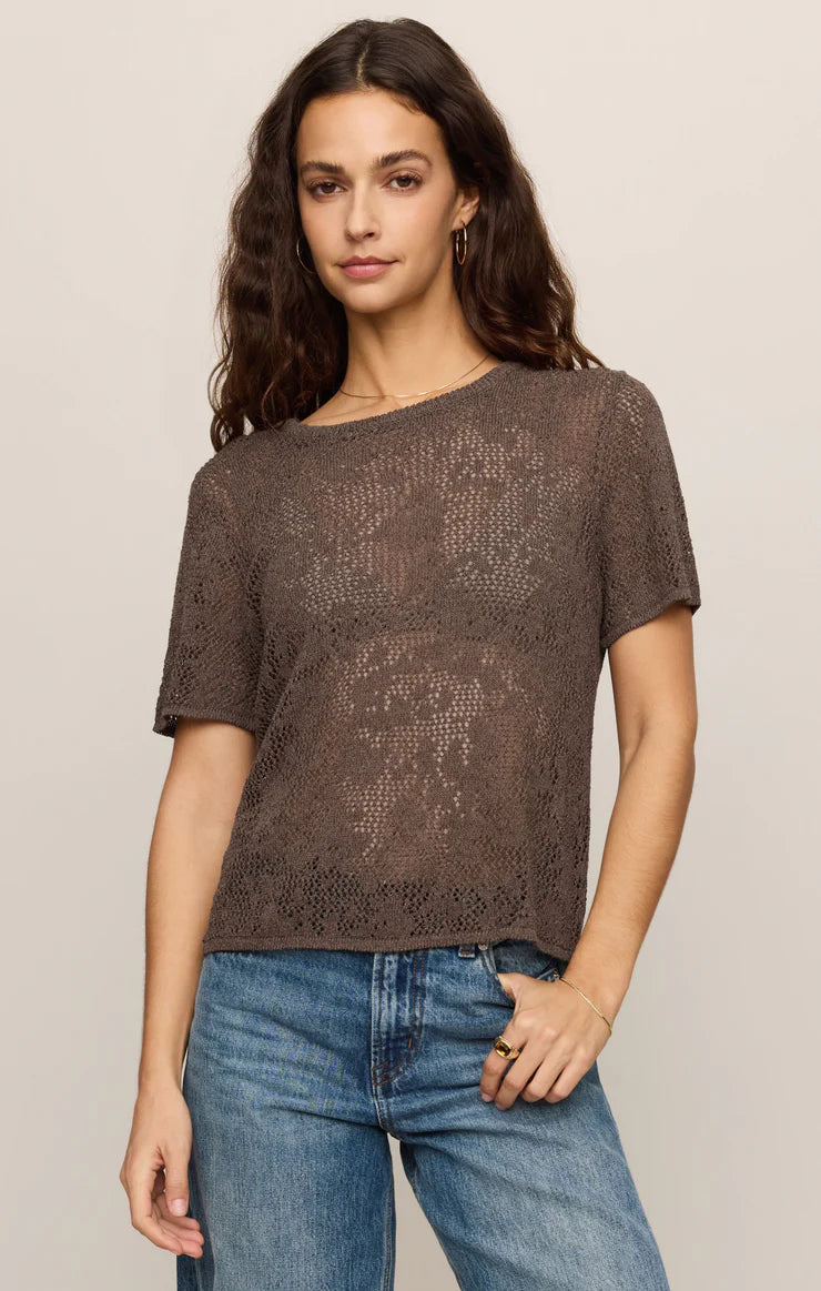 Waverton Short Sleeve Tee (Cocoa Latte) front view