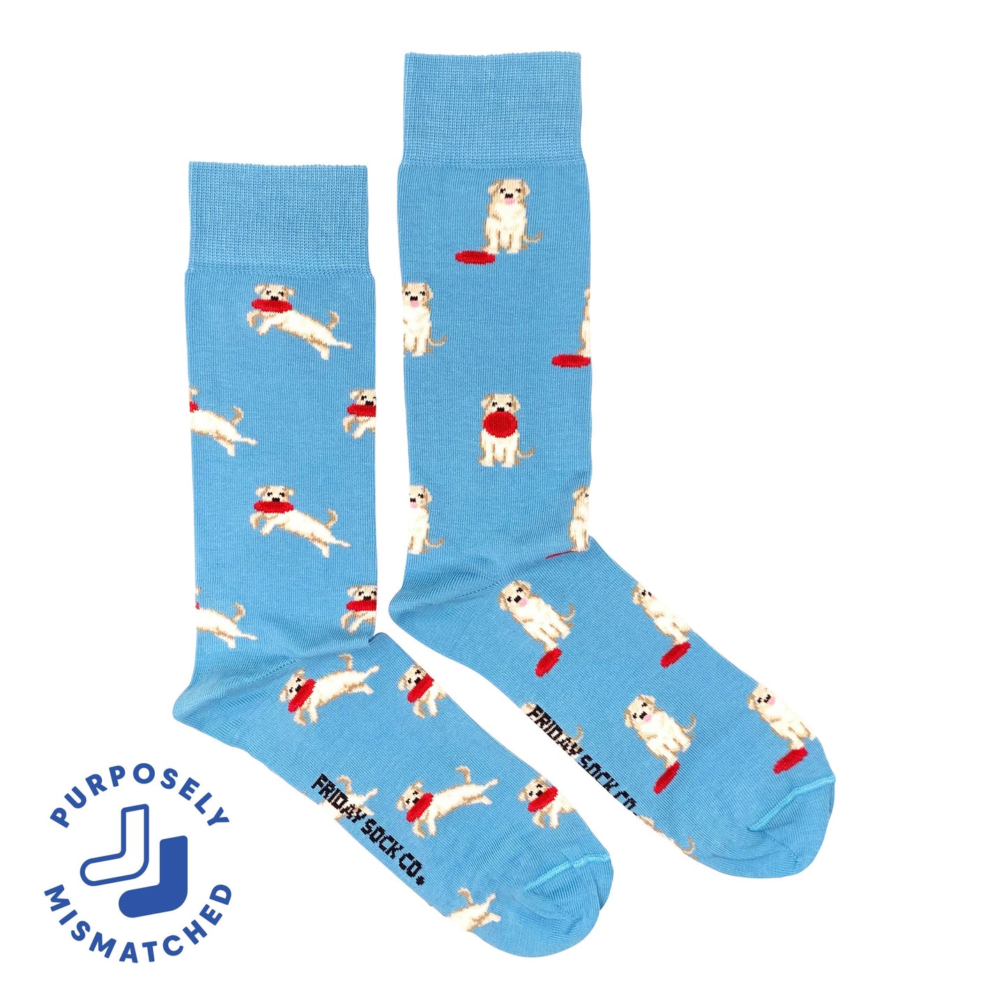 Men's Dog & Frisbee Mid-Calf Socks