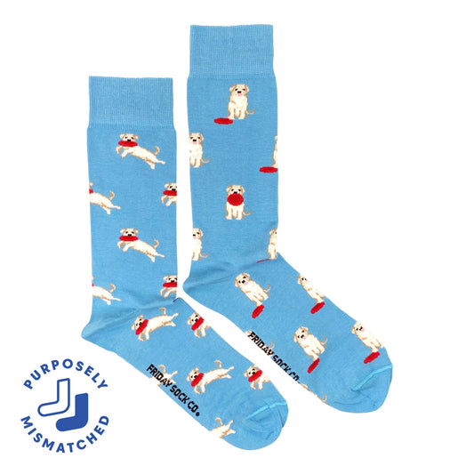 Men's Dog & Frisbee Mid-Calf Socks