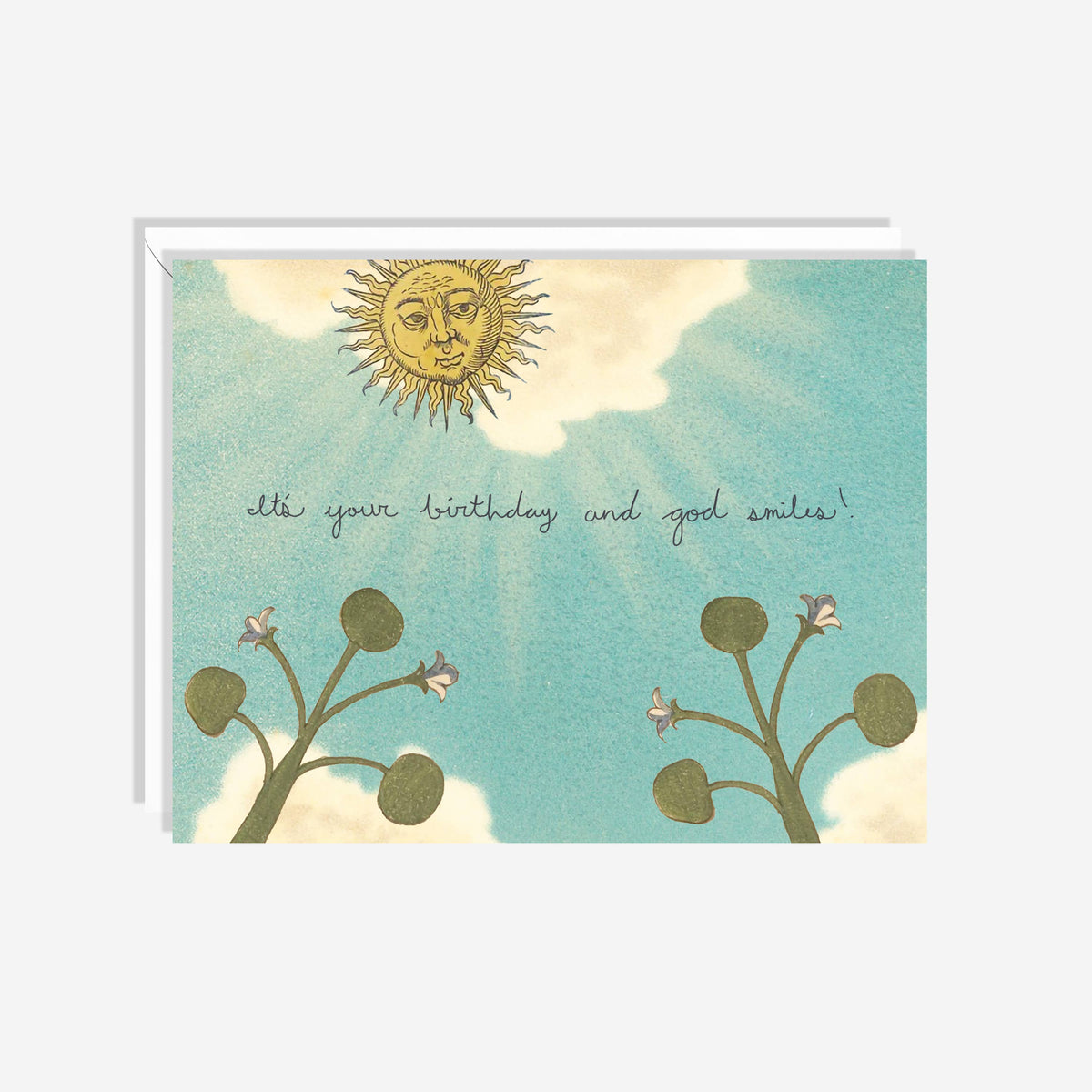 God Smiles | Vintage Birthday Card