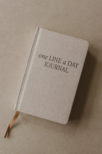 One Line A Day Fabric Journal (Tan)