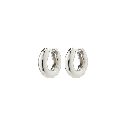 Aica Huggie Hoop Earrings (SLV)