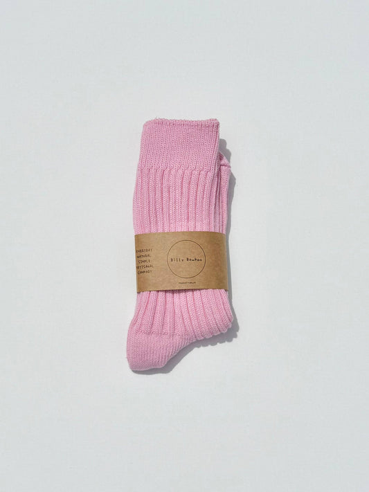 Ribbed Cotton High Socks Sakura