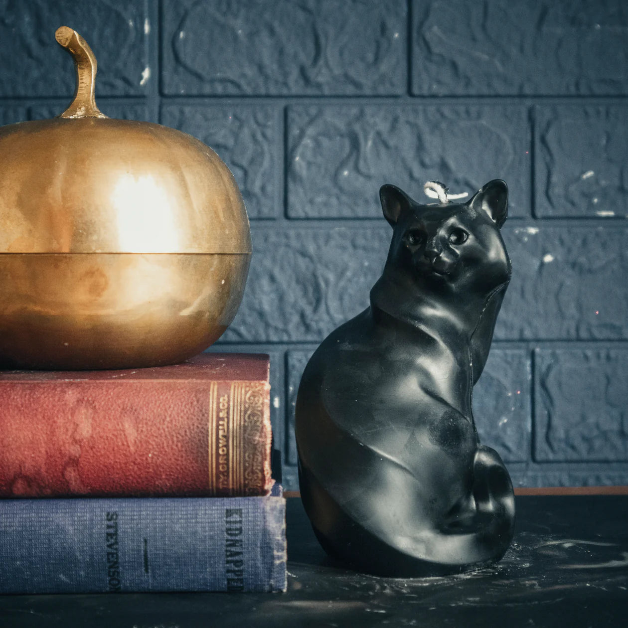 Black Cat Pillar Candle