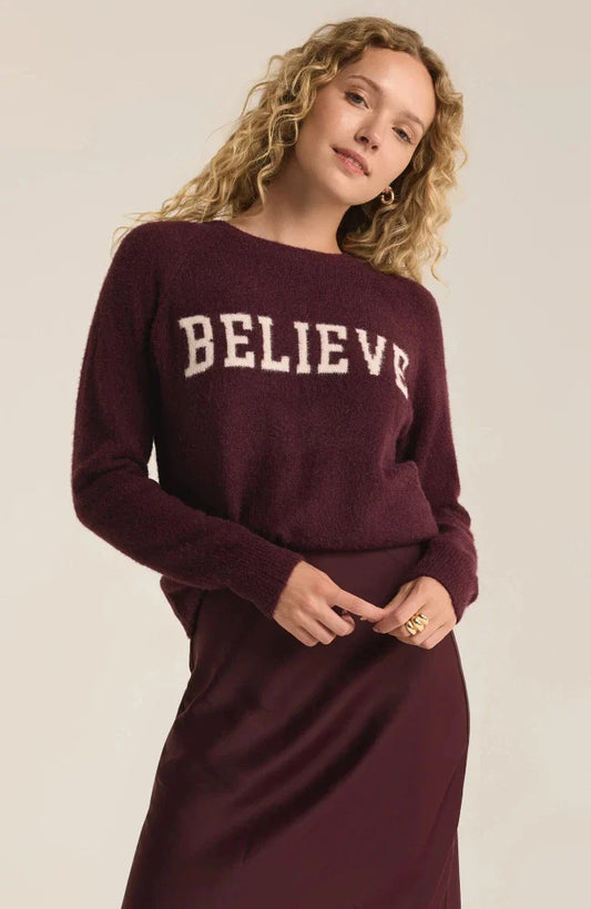 Lizzy Sweater (Berry Wine)