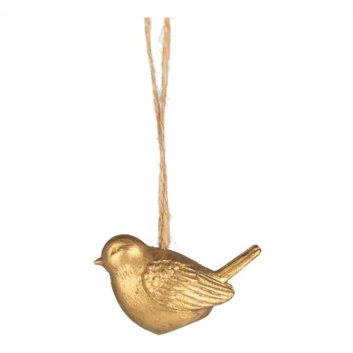 Antique Gold Bird Ornament