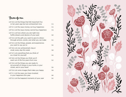 52 Lists for Happiness Journal (Floral)