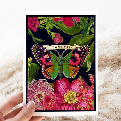 Vintage Butterfly Thank You Card