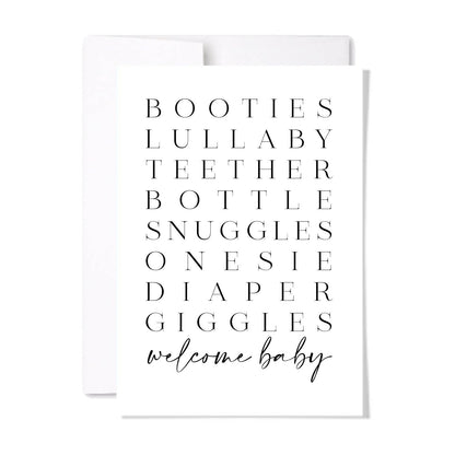 Welcome Baby List Card