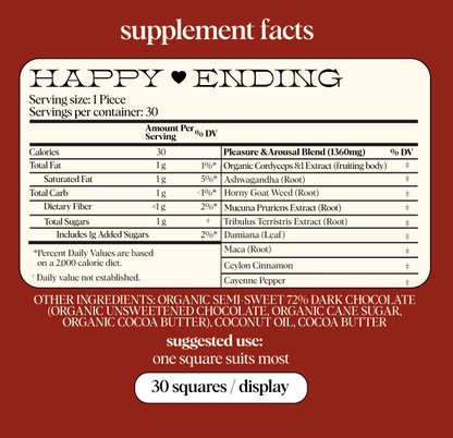 Happy Ending Singles - mushroom chocolate for wellness
