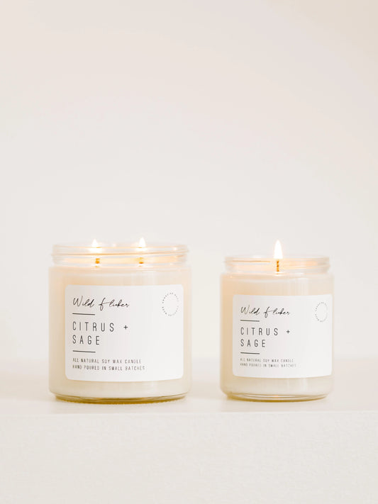 Citrus + Sage Double Wick Candle