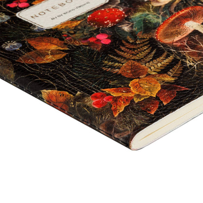 Vegan Leather A5 Notebook -Forest Mushrooms
