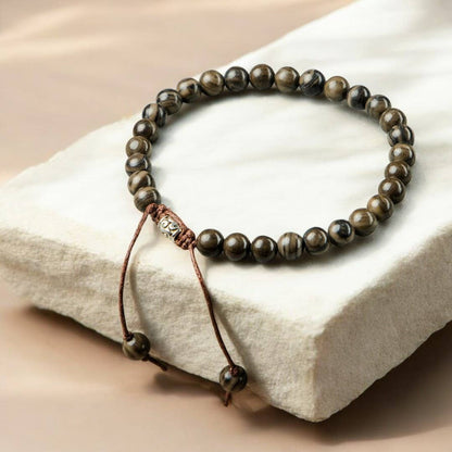Men's Black Jasper Bracelet