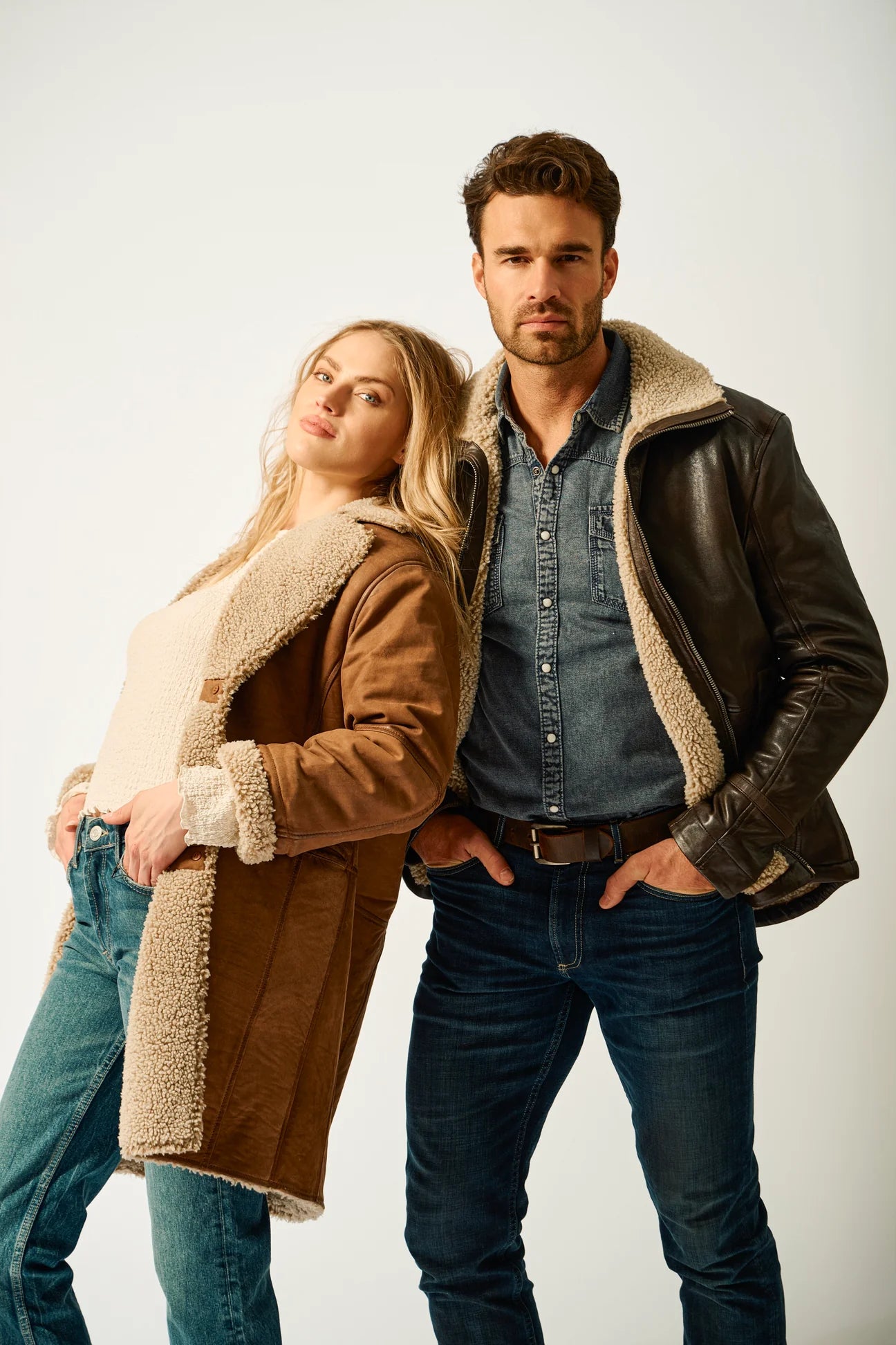 Dakota Leather Car Coat (Brown)