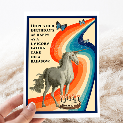 Happy Unicorn Birthday Card