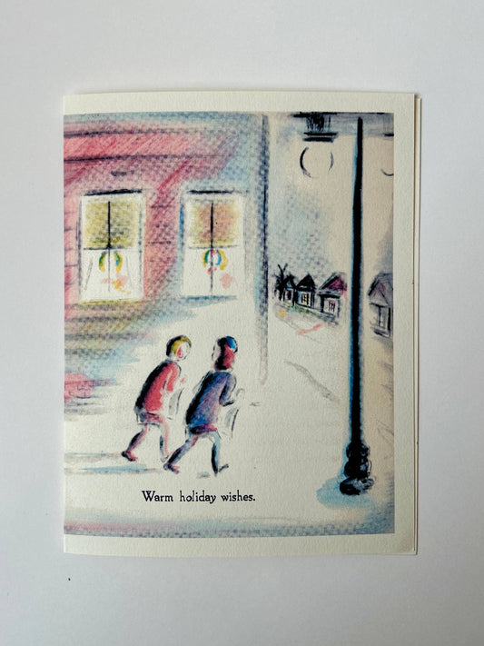 Warm Holiday Wishes Greeting Card