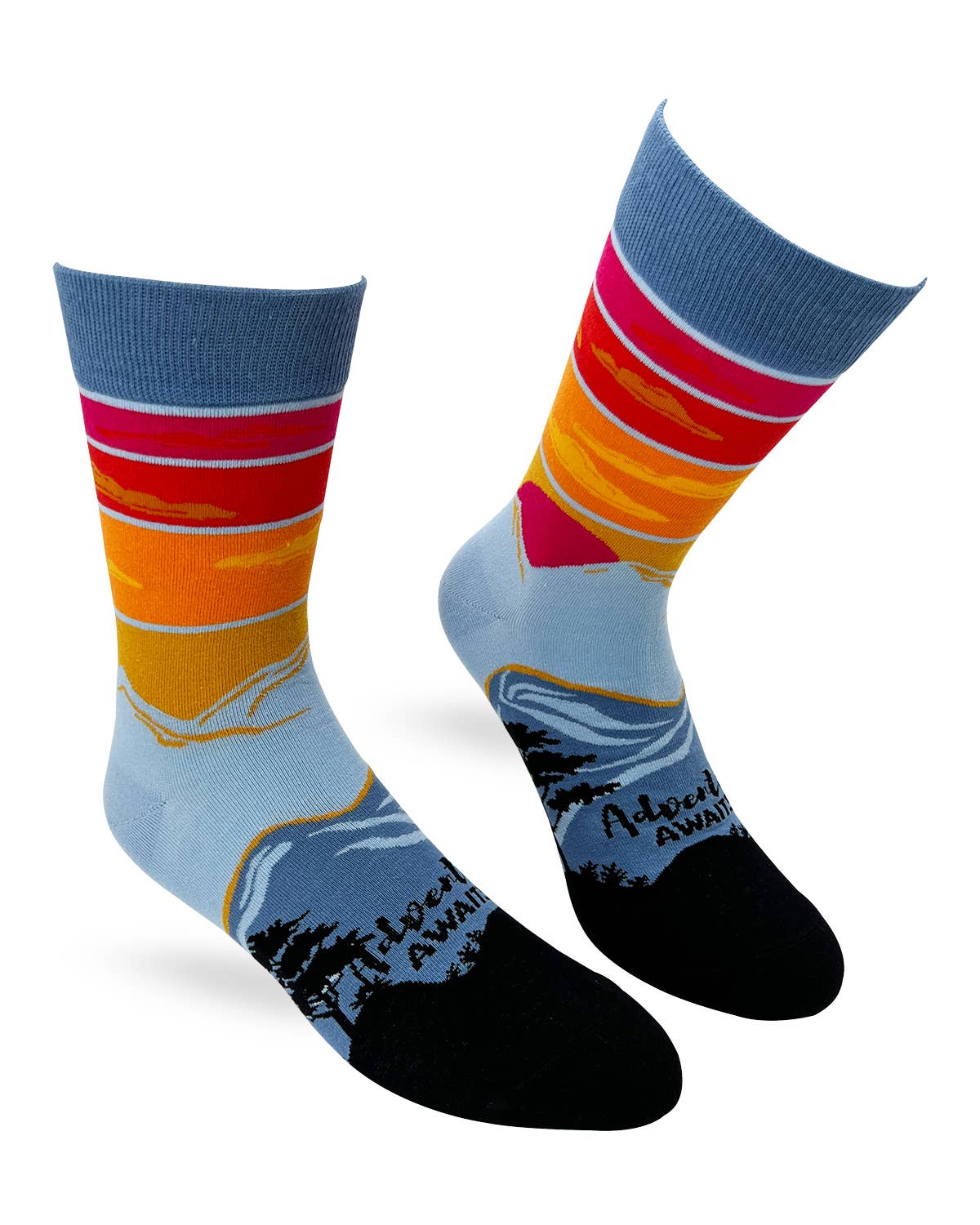 Adventure Awaits Men's Novelty Crew Socks