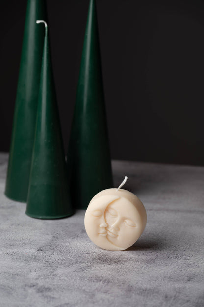 Moon Face Soy Wax Candle (Unscented)